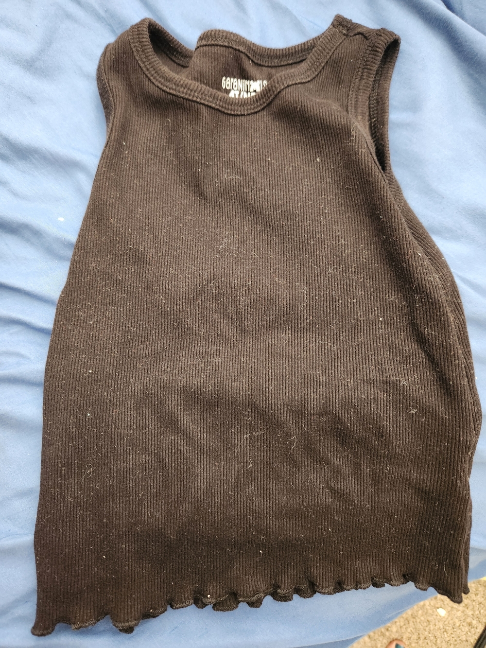 Garanimals Brown Ribbed Tank Top with Lettuce Hem